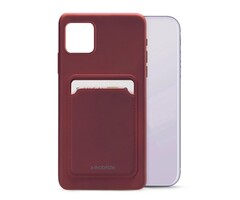 Mobilize Mobilize Rubber Gelly Card Case voor Apple iPhone 11 - Matt Bordeaux