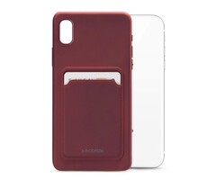 Mobilize Mobilize Rubber Gelly Card Case Apple iPhone XR Matt Bordeaux