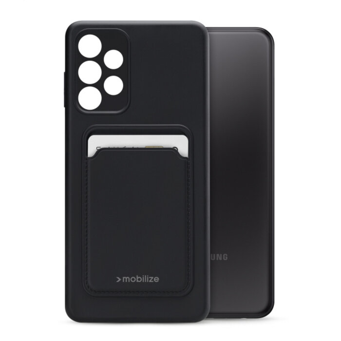 Mobilize Mobilize Rubber Gelly Card Case Samsung Galaxy A23 5G - Mat Zwart
