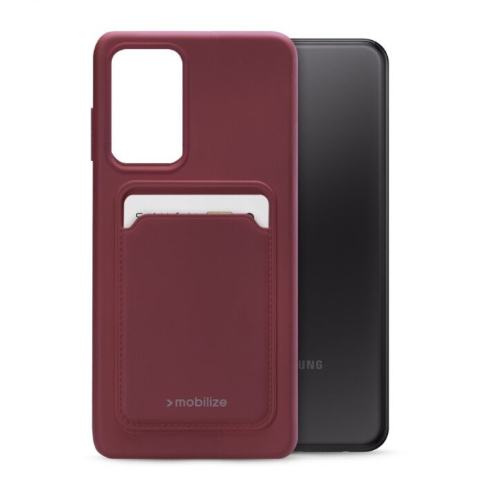 Mobilize Mobilize Rubber Gelly Card Case Samsung Galaxy A23 5G Matt Bordeaux