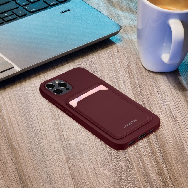 Mobilize Mobilize Rubber Gelly Card Case Samsung Galaxy A23 5G Matt Bordeaux