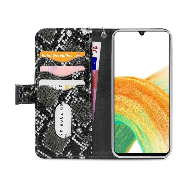 Mobilize Mobilize 2in1 Magnet Zipper Case Samsung Galaxy A33 5G - Black/Snake