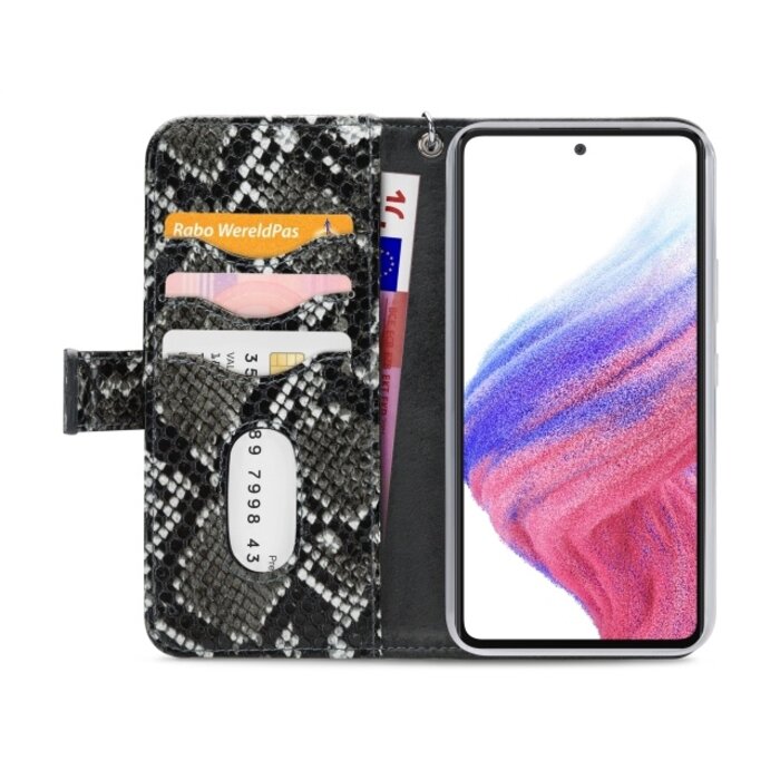 Mobilize Mobilize 2in1 Magnet Zipper Case Samsung Galaxy A53 5G - Black / Snake