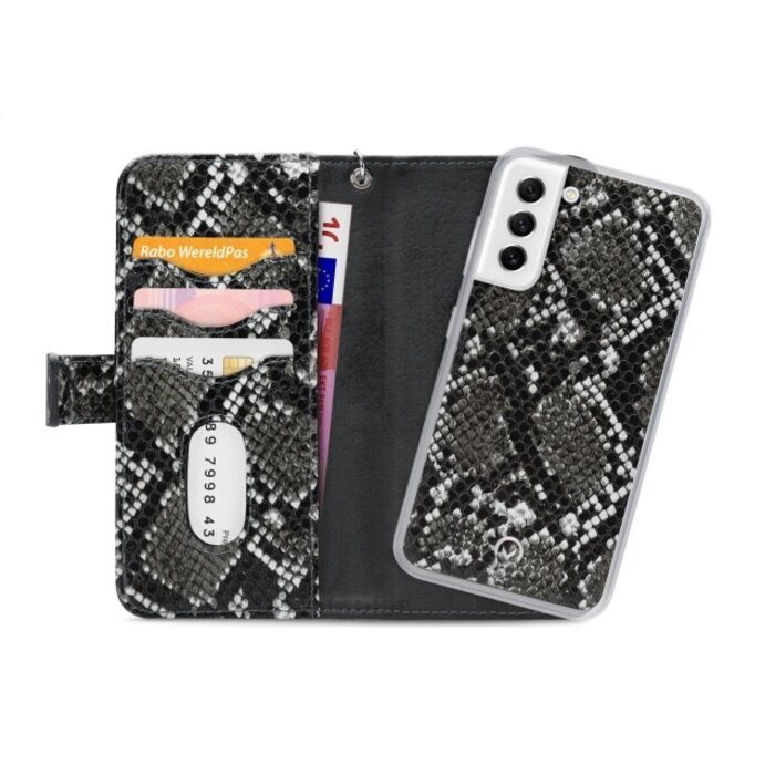 Mobilize Mobilize 2in1 Magnet Zipper Case Samsung Galaxy S21 FE 5G - Black/Snake