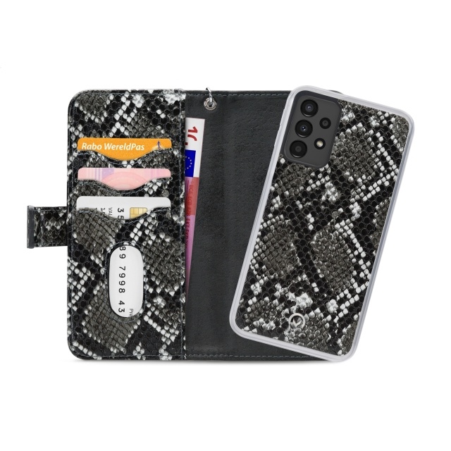 Mobilize Mobilize 2in1 Magnet Zipper Case voor Samsung Galaxy A13 4G - Black/Snake