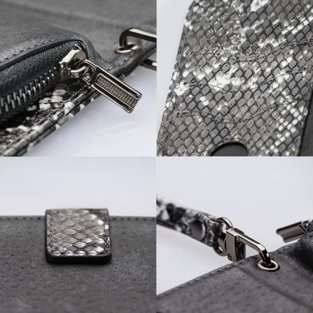 Mobilize Mobilize 2in1 Magnet Zipper Case voor Samsung Galaxy A13 4G - Black/Snake