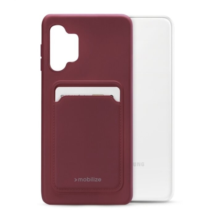 Mobilize Mobilize Rubber Gelly Card Case Samsung Galaxy A13 4G - Matt Bordeaux