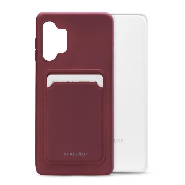 Mobilize Mobilize Rubber Gelly Card Case Samsung Galaxy A13 4G - Matt Bordeaux