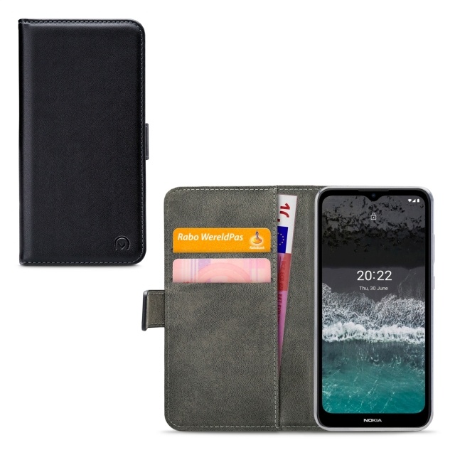 Mobilize Mobilize Classic Gelly Wallet Book Case Nokia C21 Plus - Zwart