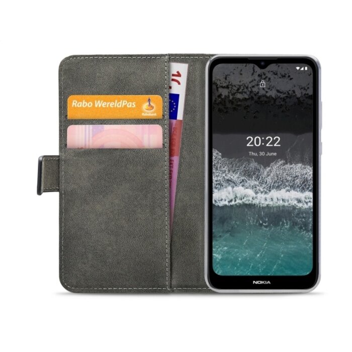 Mobilize Mobilize Classic Gelly Wallet Book Case Nokia C21 Plus - Zwart