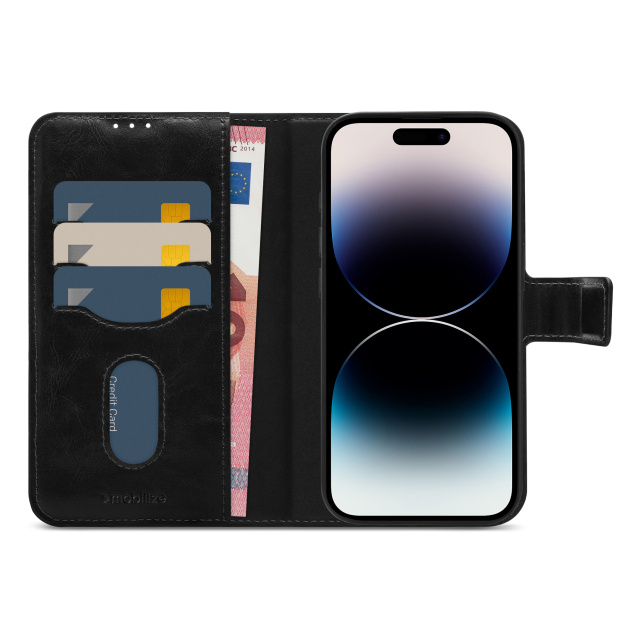 Mobilize Mobilize 2in1 MagSafe Wallet Case Apple iPhone 14 Pro - Zwart