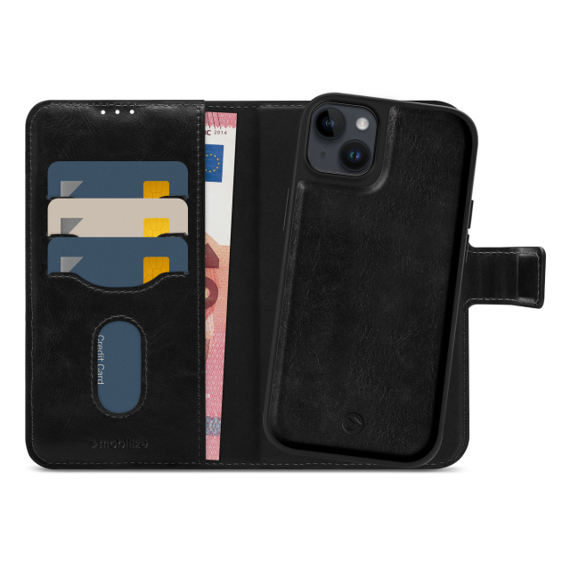 Mobilize Mobilize 2in1 MagSafe Wallet Case - Apple iPhone 14 Plus - Zwart
