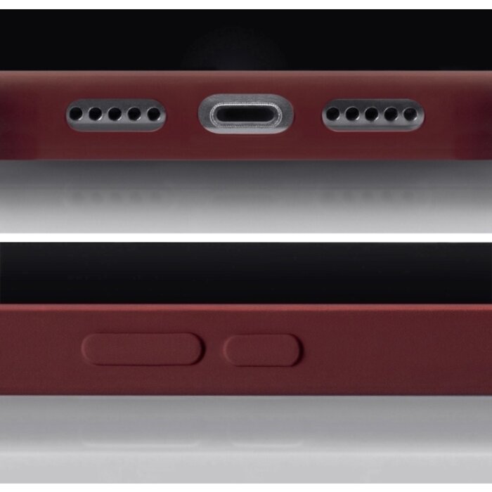 Mobilize Mobilize Rubber Gelly Card Case Apple iPhone 14 Pro - Matt Bordeaux