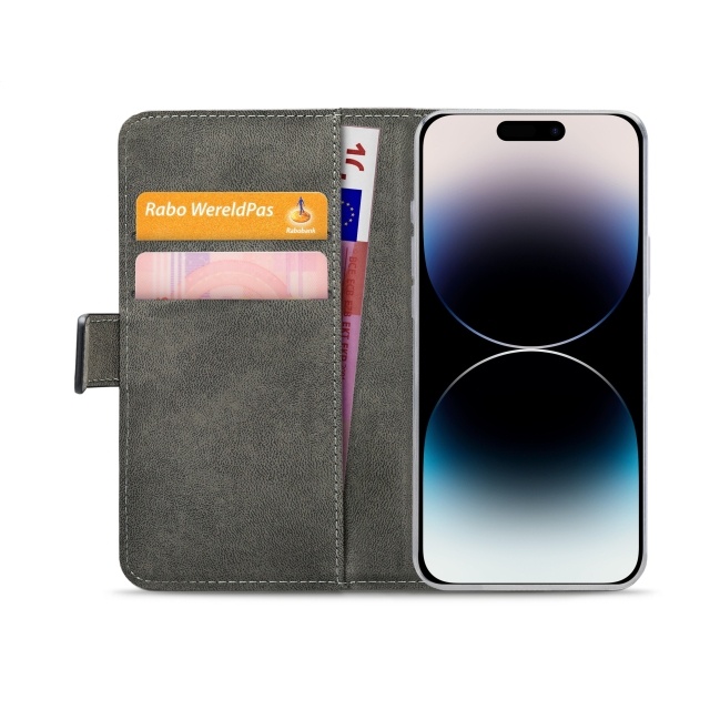 Mobilize Mobilize Classic Gelly Wallet Book Case Apple iPhone 14 Pro Zwart