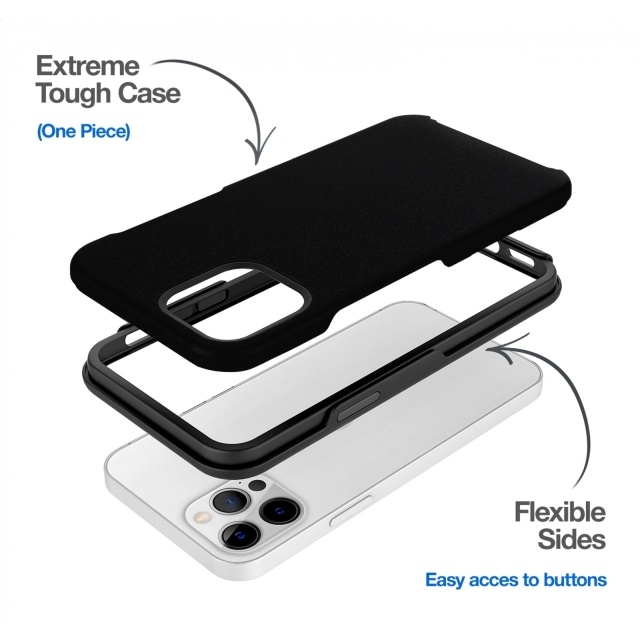 Mobilize Mobilize Extreme Tough Case voor Apple iPhone 14 - Zwart