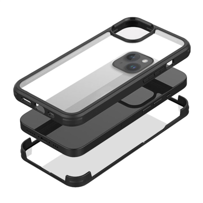 Mobilize Mobilize Tempered Glass 360 Protection Case iPhone 14 Plus Black