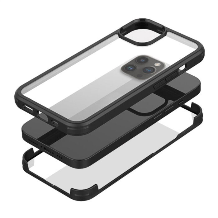 Mobilize Mobilize Tempered Glass 360 Case Apple iPhone 14 Pro - Zwart