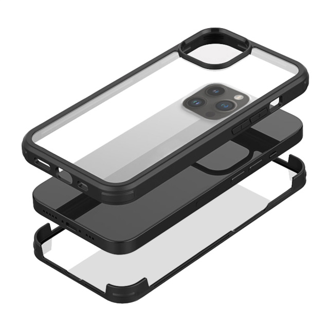 Mobilize Mobilize Tempered Glass 360 Protection Case iPhone 14 Pro Max - Zwart