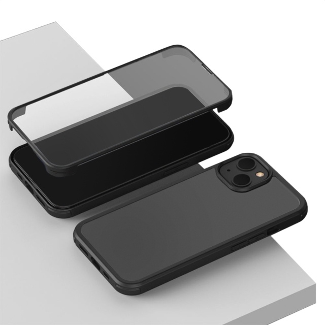 Mobilize Mobilize Tempered Glass 360 Protection Case iPhone 14 Pro Max - Zwart
