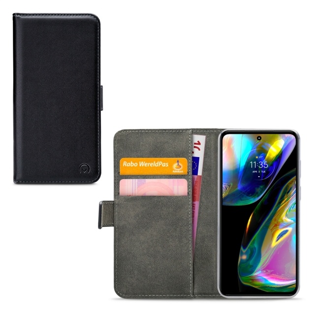 Mobilize Mobilize Classic Gelly Wallet Book Case voor Motorola Moto G82 5G - Zwart