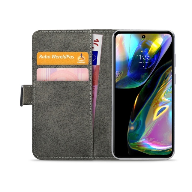 Mobilize Mobilize Classic Gelly Wallet Book Case voor Motorola Moto G82 5G - Zwart