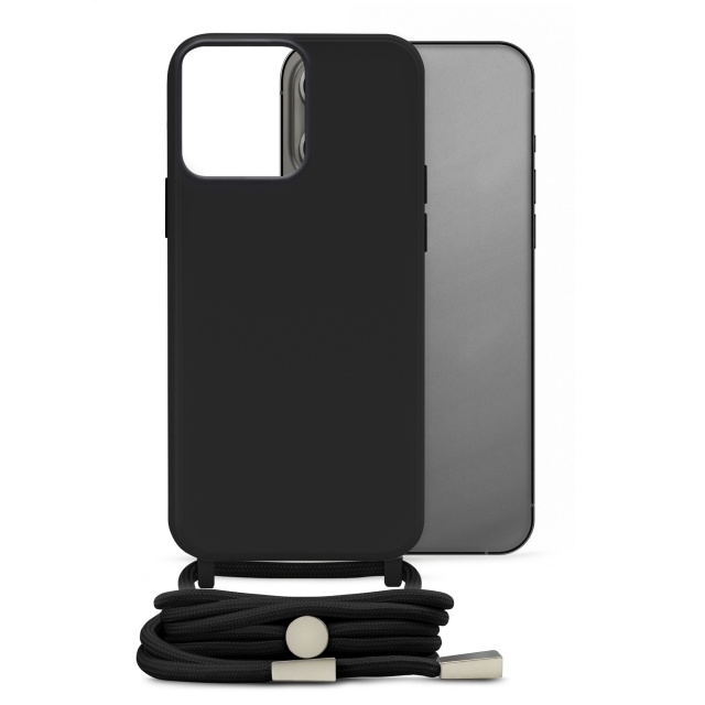 Mobilize Mobilize Lanyard Gelly Case voor Apple iPhone 13 Pro - Zwart