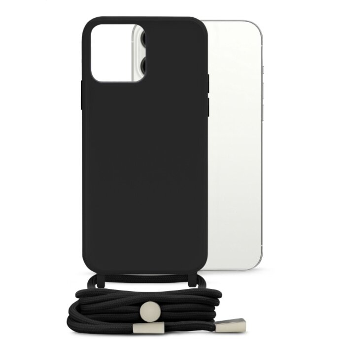 Mobilize Mobilize Lanyard Gelly Case Apple iPhone 13 Pro Max Zwart