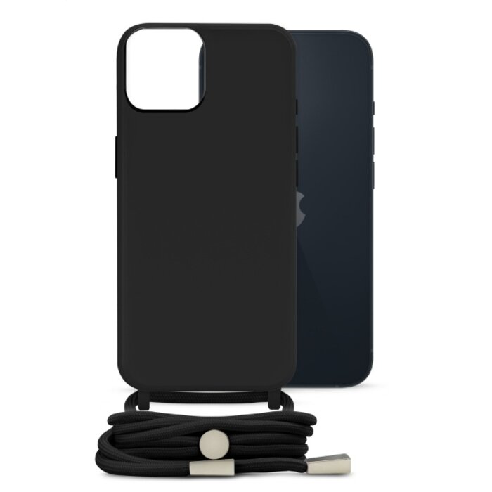 Mobilize Mobilize Lanyard Gelly Case voor Apple iPhone 14 - Zwart