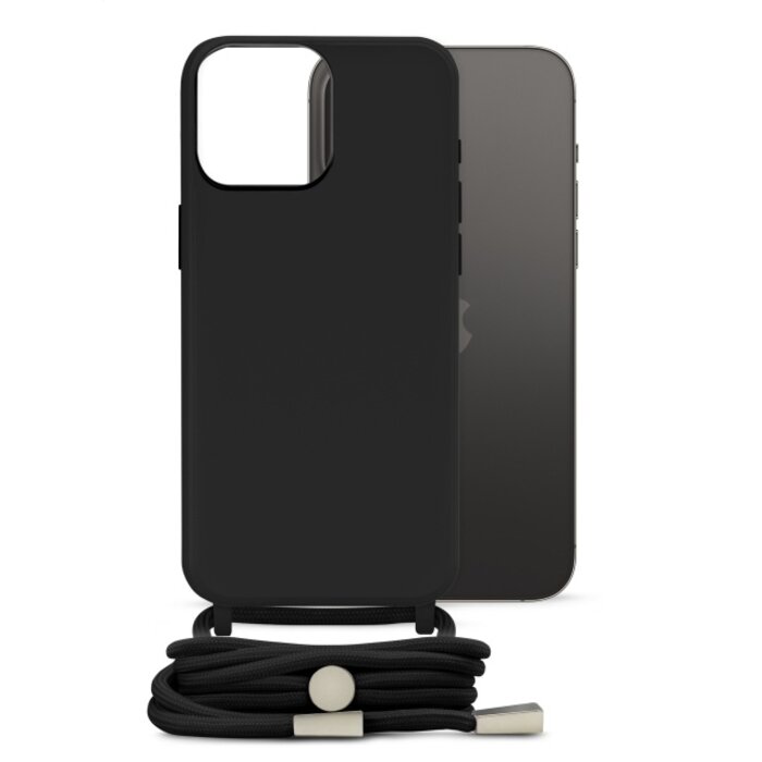 Mobilize Mobilize Lanyard Gelly Case voor Apple iPhone 14 Pro Max - Zwart