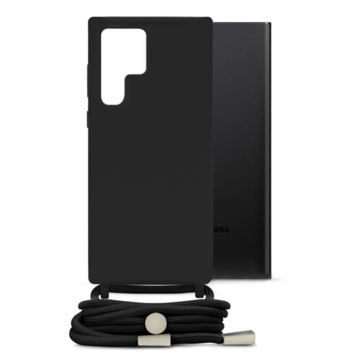 Mobilize Mobilize Lanyard Gelly Case voor Samsung Galaxy S22 Ultra 5G - Zwart