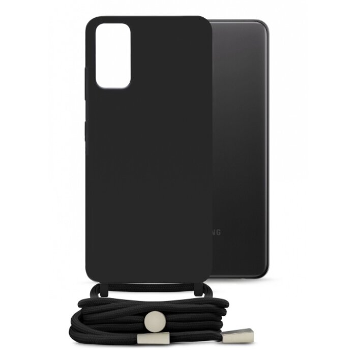 Mobilize Mobilize Lanyard Gelly Case voor Samsung Galaxy A32 4G - Zwart