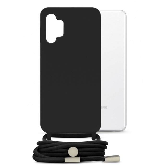 Mobilize Mobilize Lanyard Gelly Case voor Samsung Galaxy A32 5G - Zwart