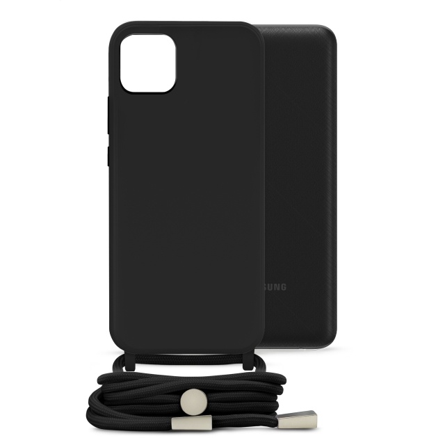 Mobilize Mobilize Lanyard Gelly Case Samsung Galaxy A03 - Zwart