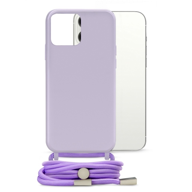 Mobilize Mobilize Lanyard Gelly Case Apple iPhone 13 Pro Max Pastel Purple