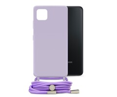 Mobilize Mobilize Lanyard Gelly Case voor Samsung Galaxy A22 5G - Pastel Purple