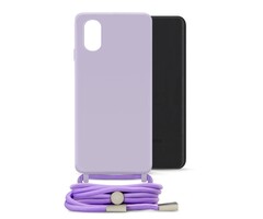 Mobilize Mobilize Lanyard Gelly Case voor Samsung Galaxy A03 - Pastel Purple