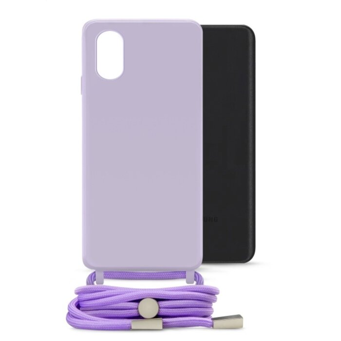 Mobilize Mobilize Lanyard Gelly Case voor Samsung Galaxy A03 - Pastel Purple
