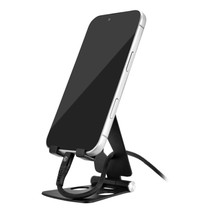 Mobilize Mobilize Foldable Aluminium Phone Holder - Zwart