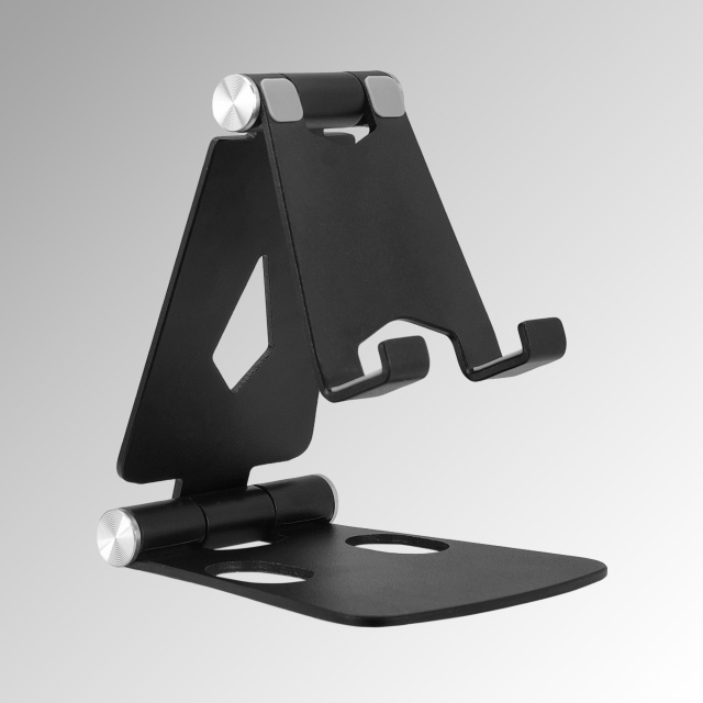 Mobilize Mobilize Foldable Aluminium Phone Holder - Zwart