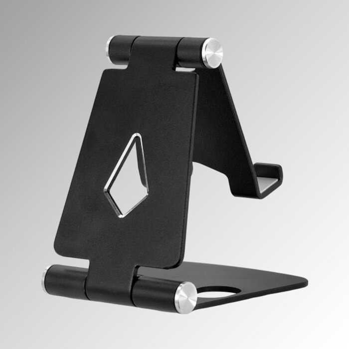 Mobilize Mobilize Foldable Aluminium Phone Holder - Zwart
