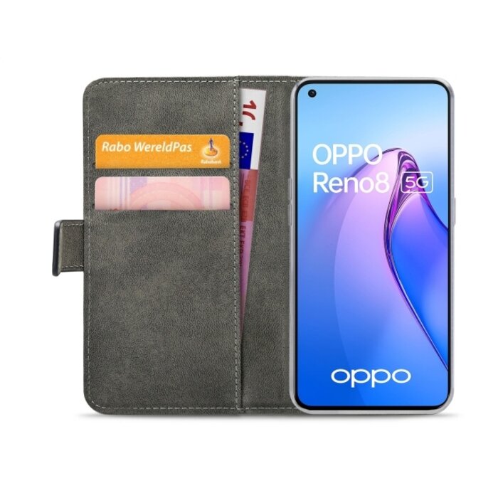 Mobilize Mobilize Classic Gelly Wallet Book Case OPPO Reno8 5G - Zwart