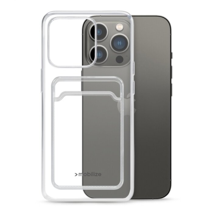 Mobilize Mobilize Gelly Card Case Apple iPhone 13 Pro - Transparant