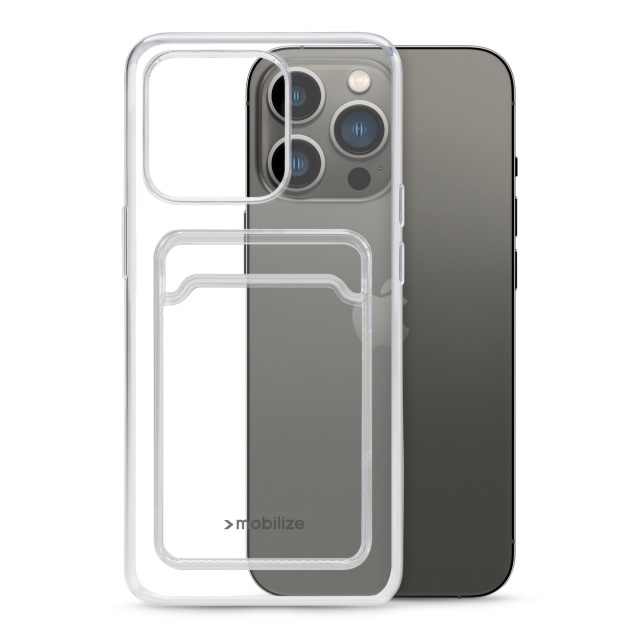 Mobilize Mobilize Gelly Card Case Apple iPhone 13 Pro - Transparant