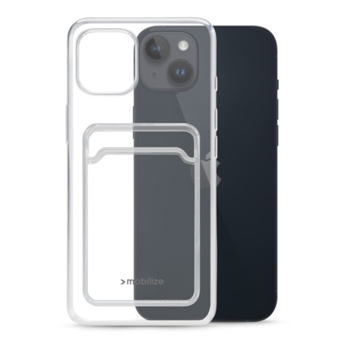 Mobilize Mobilize Gelly Card Case Apple iPhone 14 Plus - Transparant met Pashouder