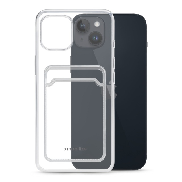 Mobilize Mobilize Gelly Card Case Apple iPhone 14 Plus - Transparant met Pashouder