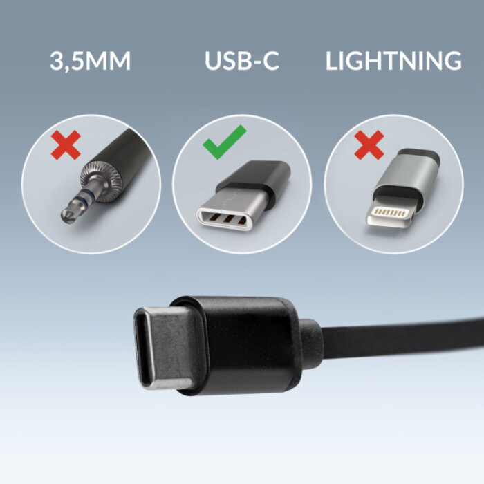 Mobilize Mobilize In-ear Stereo Headset met Afstandsbediening USB-C - Zwart