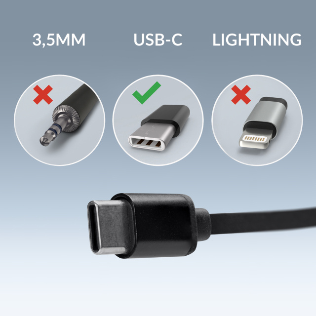 Mobilize Mobilize In-ear Stereo Headset met Afstandsbediening USB-C - Zwart