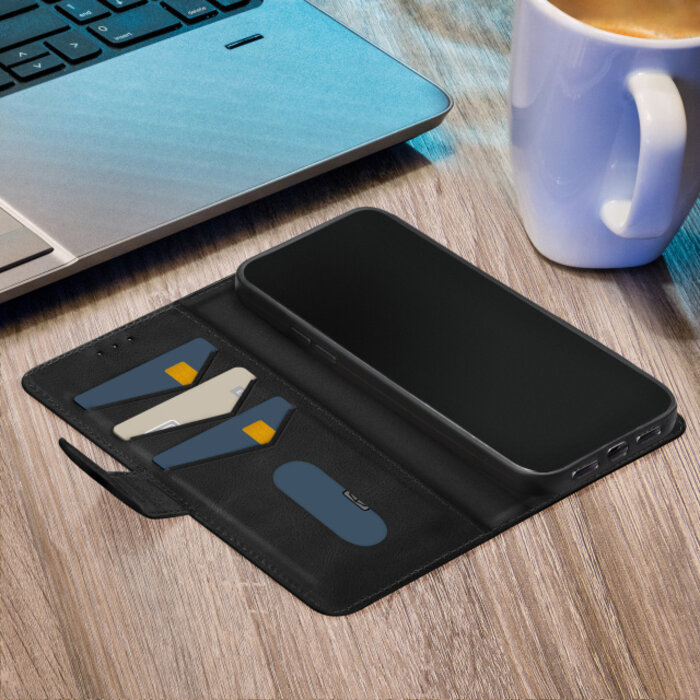 Mobilize Mobilize Leather Wallet Book Case Apple iPhone 13/14/15 - Zwart