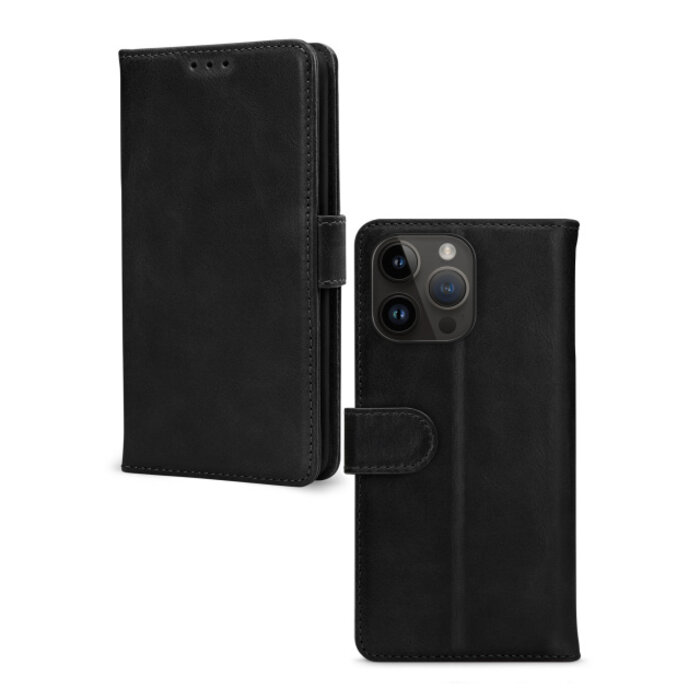 Mobilize Mobilize Leather Wallet Book Case Apple iPhone 14 Pro Max Zwart