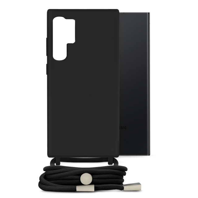 Mobilize Mobilize Lanyard Gelly Case Samsung Galaxy S23 Ultra 5G - Zwart